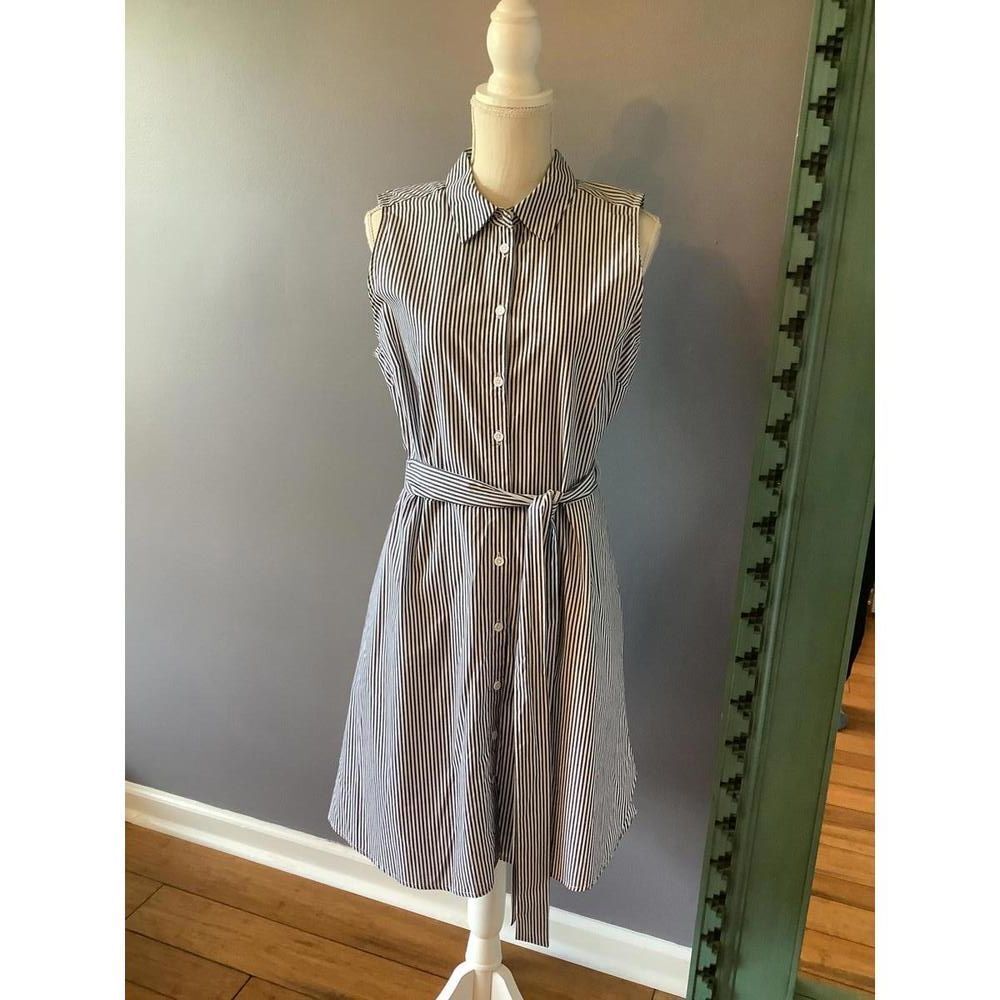 PopSugar Chic Striped Sleeveless Dress with Belt